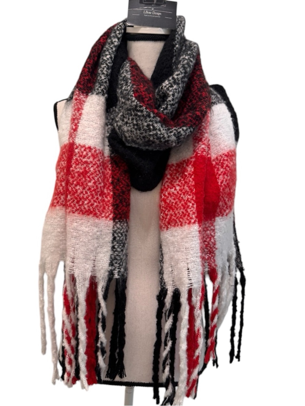 Oversized Plaid Blanket Scarf